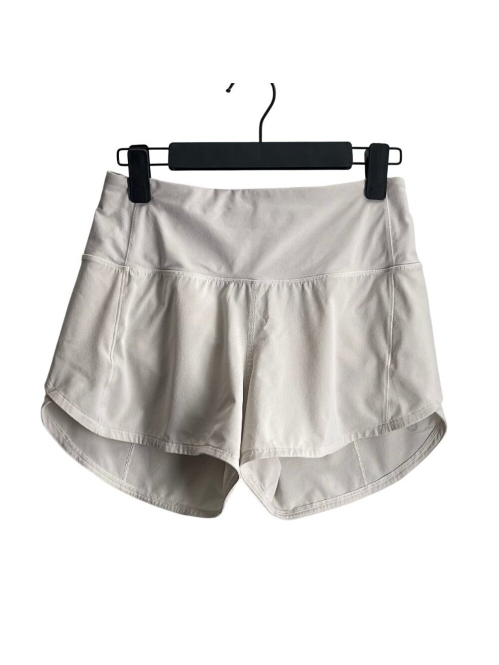 Lululemon Womens Speed Up High Rise Running Shorts Size 4 White Lined Zip Pocket